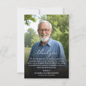 Eenvoudige Begrafenisfoto Sympathie Bedankkaart (Voorkant)