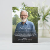 Eenvoudige Begrafenisfoto Sympathie Bedankkaart (Staand voorkant)