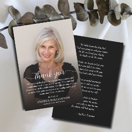 Eenvoudige Begrafenisfoto Sympathie Bedankkaart