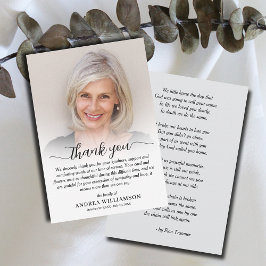 Eenvoudige Begrafenisfoto Sympathie Bedankkaart