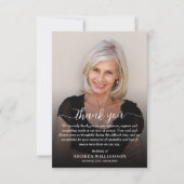 Eenvoudige Begrafenisfoto Sympathie Bedankkaart (Voorkant)