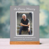 Eenvoudige begrafenisfoto Sympathy Memorial Acryl Bord (Neutraal)