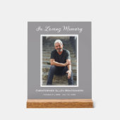 Eenvoudige begrafenisfoto Sympathy Memorial Acryl Bord (Voorkant)