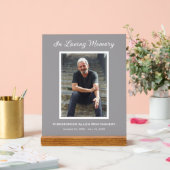 Eenvoudige begrafenisfoto Sympathy Memorial Acryl Bord (Huwelijk)