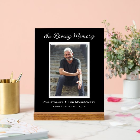 Eenvoudige begrafenisfoto Sympathy Memorial Acryl Bord (Huwelijk)