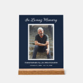 Eenvoudige begrafenisfoto Sympathy Memorial Acryl Bord (Voorkant)