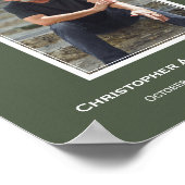 Eenvoudige begrafenisfoto Sympathy Memorial Poster (Hoek)