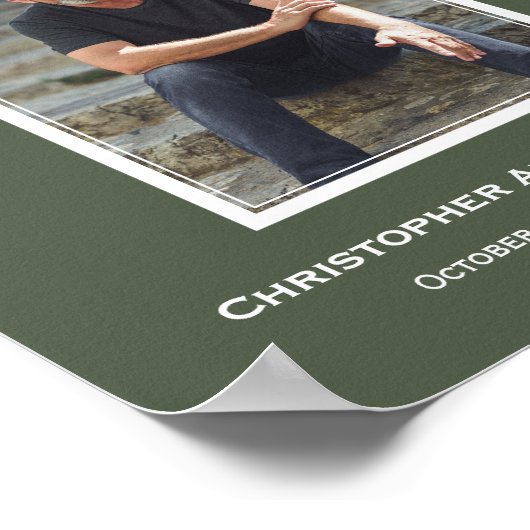 Eenvoudige begrafenisfoto Sympathy Memorial Poster (Hoek)