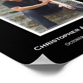 Eenvoudige begrafenisfoto Sympathy Memorial Poster (Hoek)