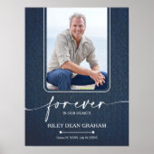 Eenvoudige begrafenisfoto Sympathy Memorial Poster (Voorkant)