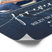 Eenvoudige begrafenisfoto Sympathy Memorial Poster (Hoek)