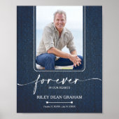 Eenvoudige begrafenisfoto Sympathy Memorial Poster (Voorkant)