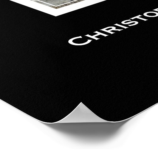 Eenvoudige begrafenisfoto Sympathy Memorial Poster (Hoek)