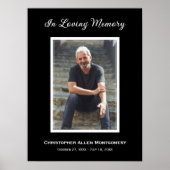 Eenvoudige begrafenisfoto Sympathy Memorial Poster (Voorkant)