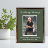 Eenvoudige begrafenisfoto Sympathy Memorial Poster