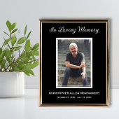 Eenvoudige begrafenisfoto Sympathy Memorial Poster
