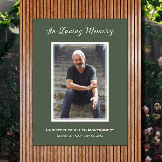 Eenvoudige begrafenisfoto Sympathy Memorial Poster