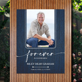 Eenvoudige begrafenisfoto Sympathy Memorial Poster