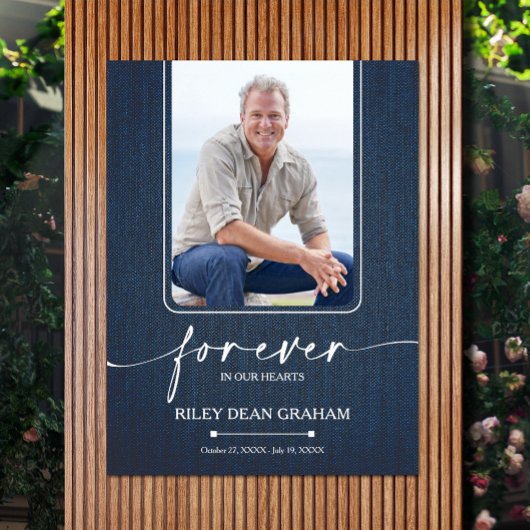 Eenvoudige begrafenisfoto Sympathy Memorial Poster