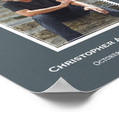 Eenvoudige begrafenisfoto Sympathy Memorial Poster (Hoek)