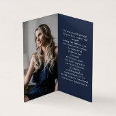 Eenvoudige begrafenisfotomap Blue Prayer Kaart (Binnen)