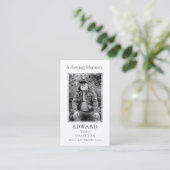Eenvoudige begrafenisfotosympathie Memorial Prayer Visitekaartje (Staand voorkant)