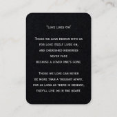 Eenvoudige begrafenisfotosympathie Memorial Prayer Visitekaartje (Achterkant)