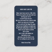 Eenvoudige begrafenisfotosympathie Memorial Prayer Visitekaartje (Achterkant)