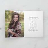 Eenvoudige begrafenisherdenking 2 Foto Keepsake Ka Bedankkaart (Binnen)