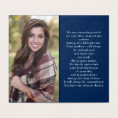 Eenvoudige begrafenisherdenking Foto Blue Prayer K Kaart (Binnenkant ongevouwen)