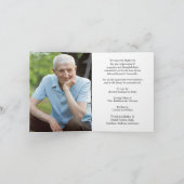 Eenvoudige begrafenisherdenkingsfoto gevouwen Kaar Kaart (Binnen)