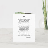 Eenvoudige begrafenisherdenkingsfoto gevouwen Kaar Kaart (Achterkant)