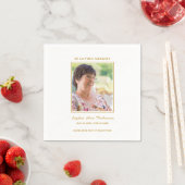 Eenvoudige begrafenisherdenkingsfoto servet (Insitu)