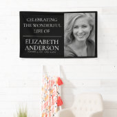 Eenvoudige begrafenisherdenkingsfoto spandoek (Insitu)