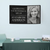 Eenvoudige begrafenisherdenkingsfoto spandoek (Beurs)