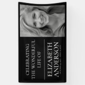 Eenvoudige begrafenisherdenkingsfoto spandoek (Verticaal)