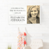 Eenvoudige begrafenisherdenkingsfoto spandoek (Insitu)