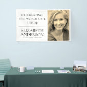 Eenvoudige begrafenisherdenkingsfoto spandoek (Beurs)