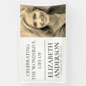 Eenvoudige begrafenisherdenkingsfoto spandoek (Verticaal)