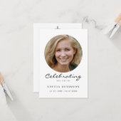 Eenvoudige begrafenisherdenkingskaart voor sympath kaart (Voorkant / Achterkant in situ)