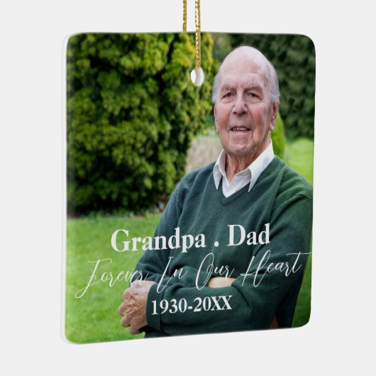 Eenvoudige begrafenisherinnering Aangepaste herden Keramisch Ornament (Rechts)