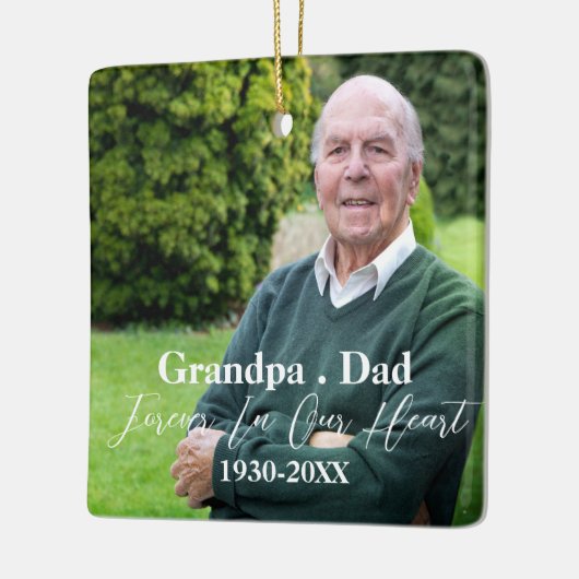 Eenvoudige begrafenisherinnering Aangepaste herden Keramisch Ornament (Links)