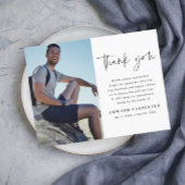 Eenvoudige begrafenisherinnering Foto bedankt Briefkaart