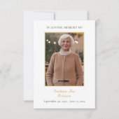 Eenvoudige begrafenissympathie gebed foto kaart (Voorkant)