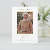 Eenvoudige begrafenissympathie gebed foto kaart (Staand voorkant)