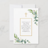 Eenvoudige begrafenissympathie gebed foto kaart (Achterkant)