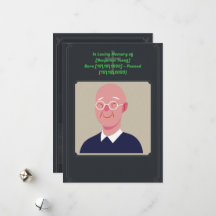 Eenvoudige begrafenisuitnodiging Kaart