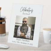 Eenvoudige begrafenisviering van het leven reclamebord met voetstuk (Insitu)