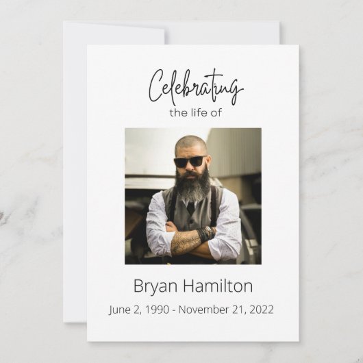 Eenvoudige begrafenisviering van het Life-programm Kaart (Voorkant)