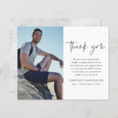 Eenvoudige begroting Funeral Memorial Foto bedankt (Voorkant / Achterkant)